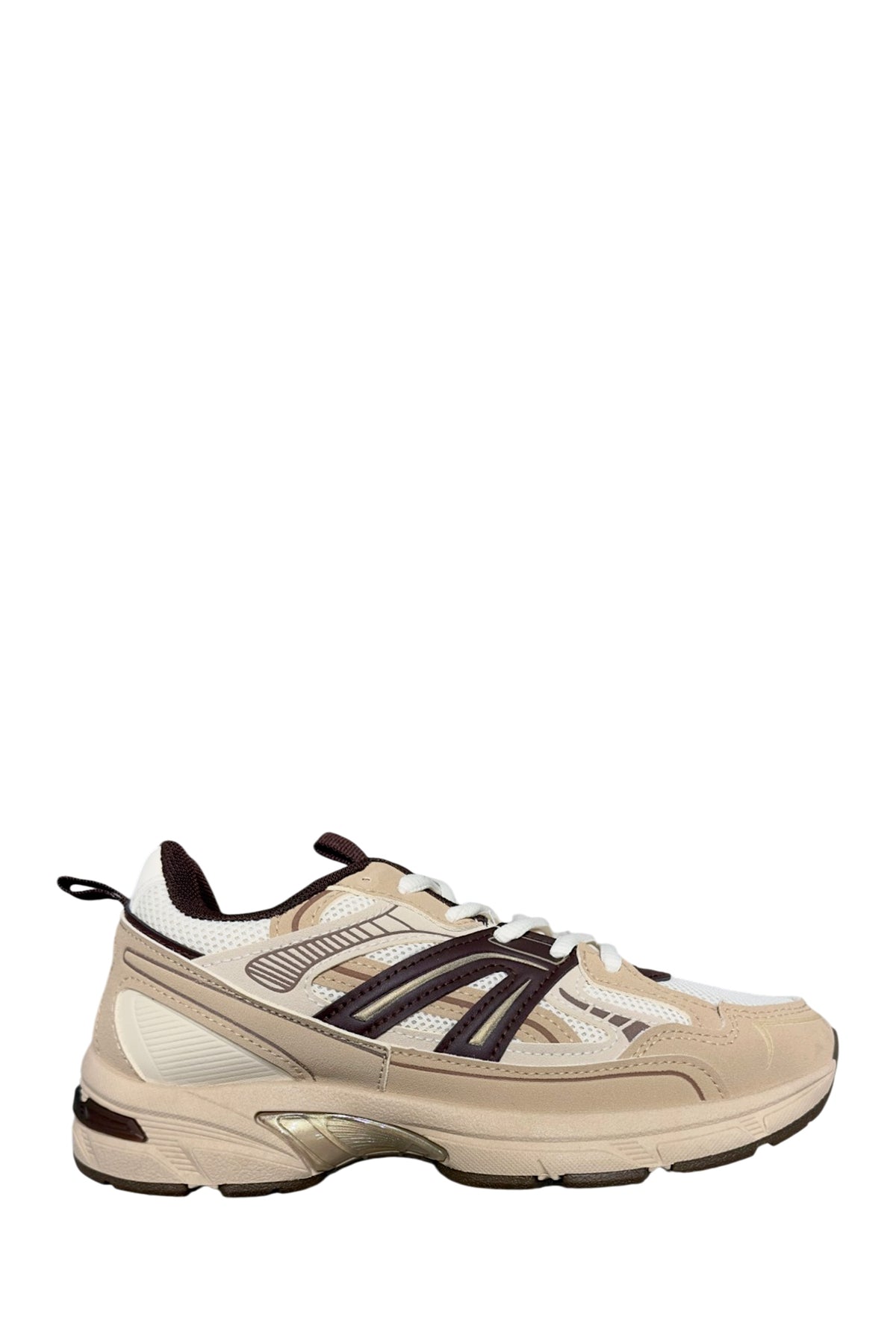 Stacey Taupe Women’s Retro Chunky Trainers