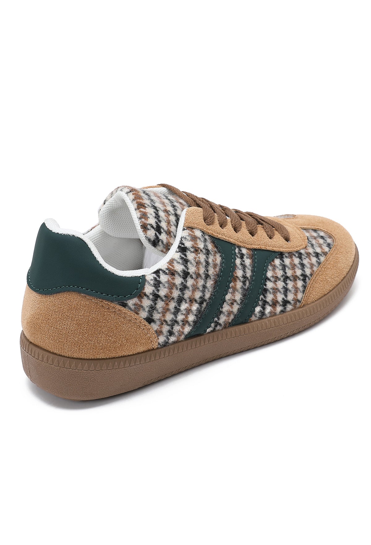 Isabel Check Trainers – Camel