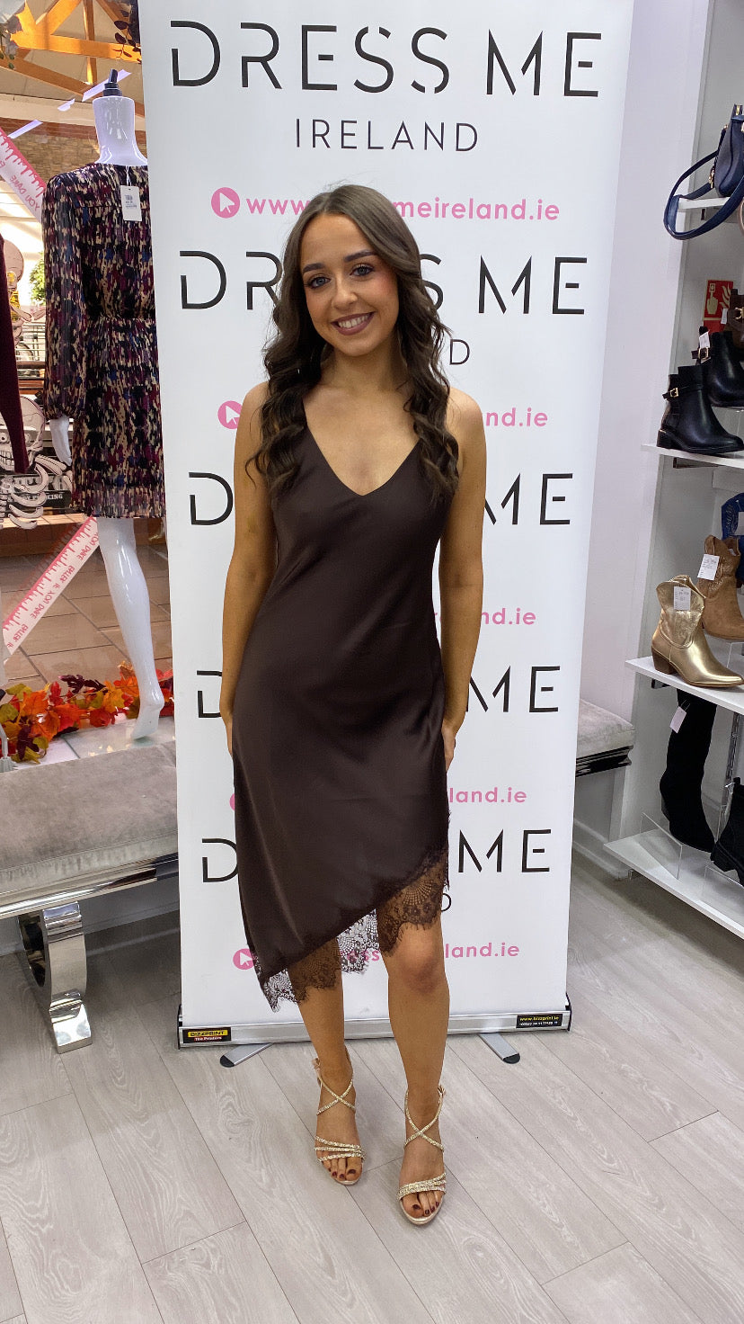 ANNIE DRESS - BROWN
