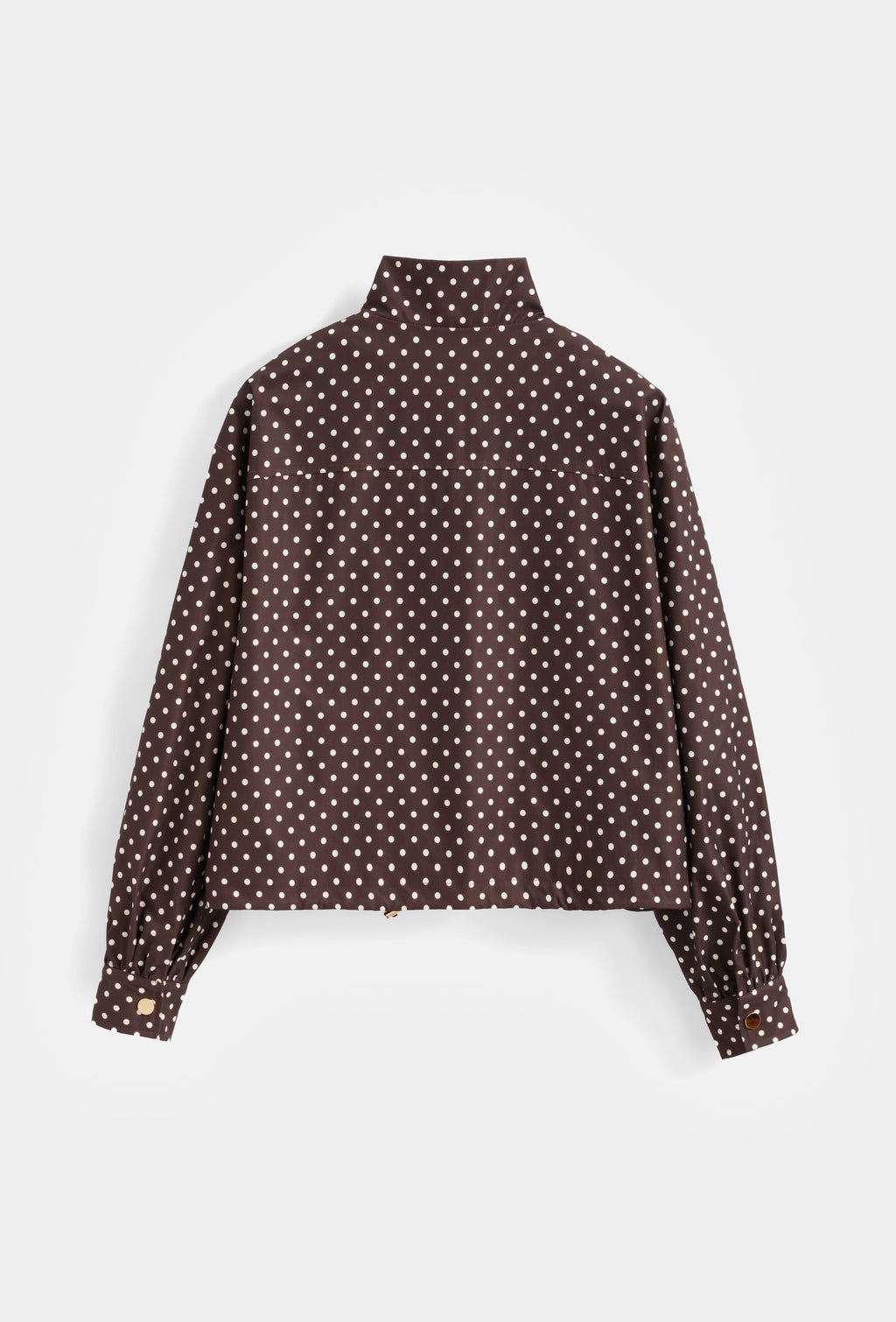 Elara Polka Dot Lightweight Jacket - Brown