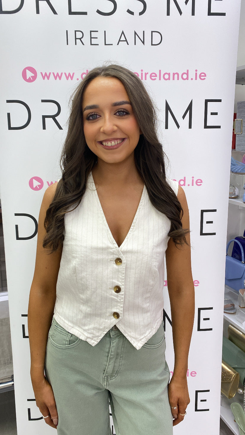 HALLIE WAISTCOAT - CREAM