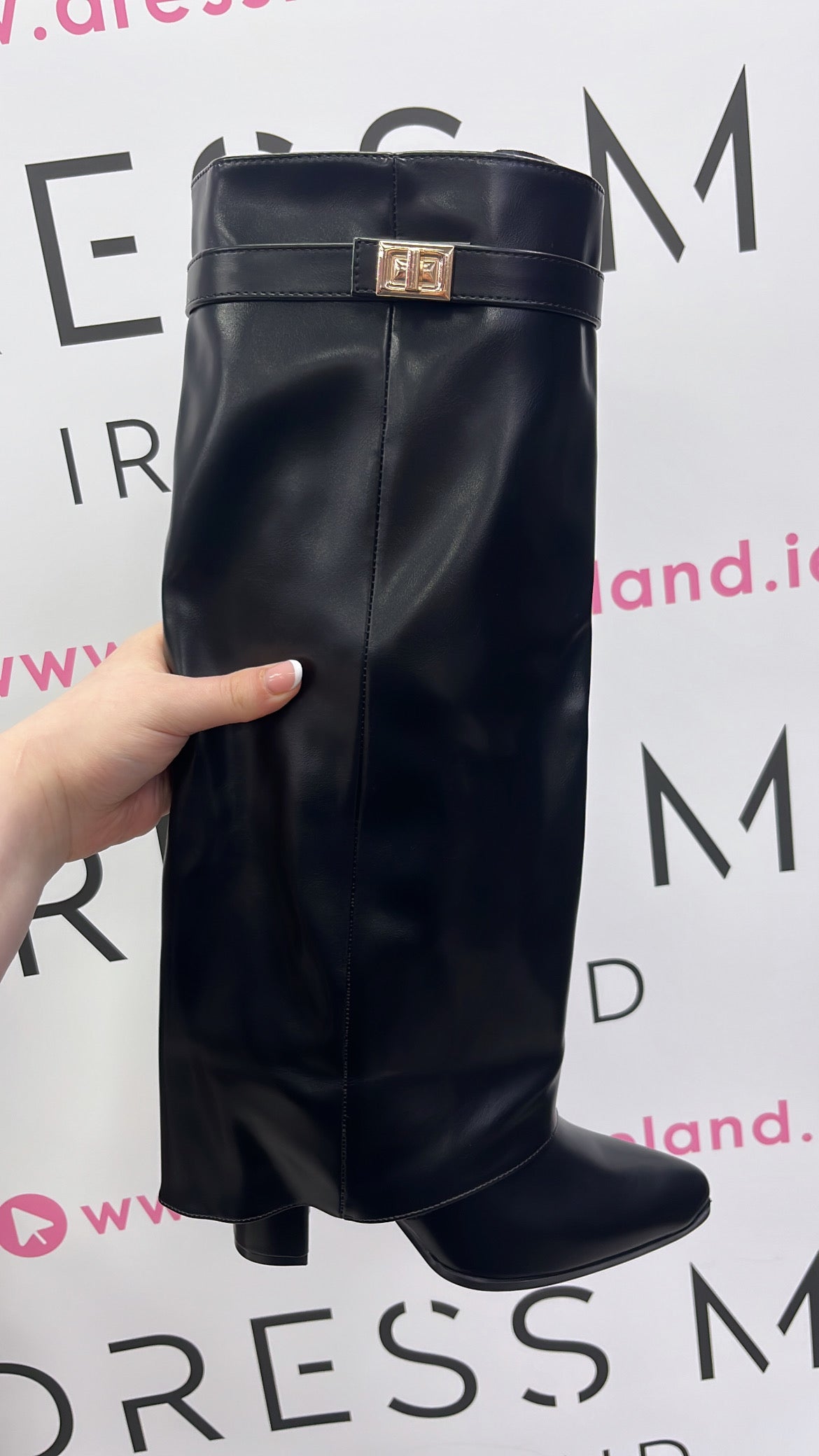 ZARA BOOT - BLACK PU