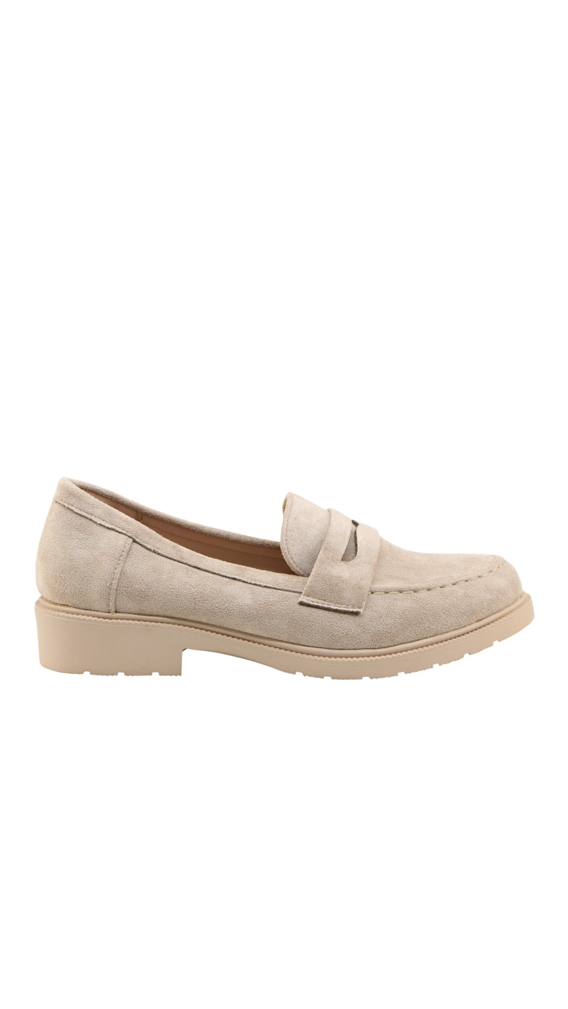 ZOE LOAFER - BEIGE SUEDE