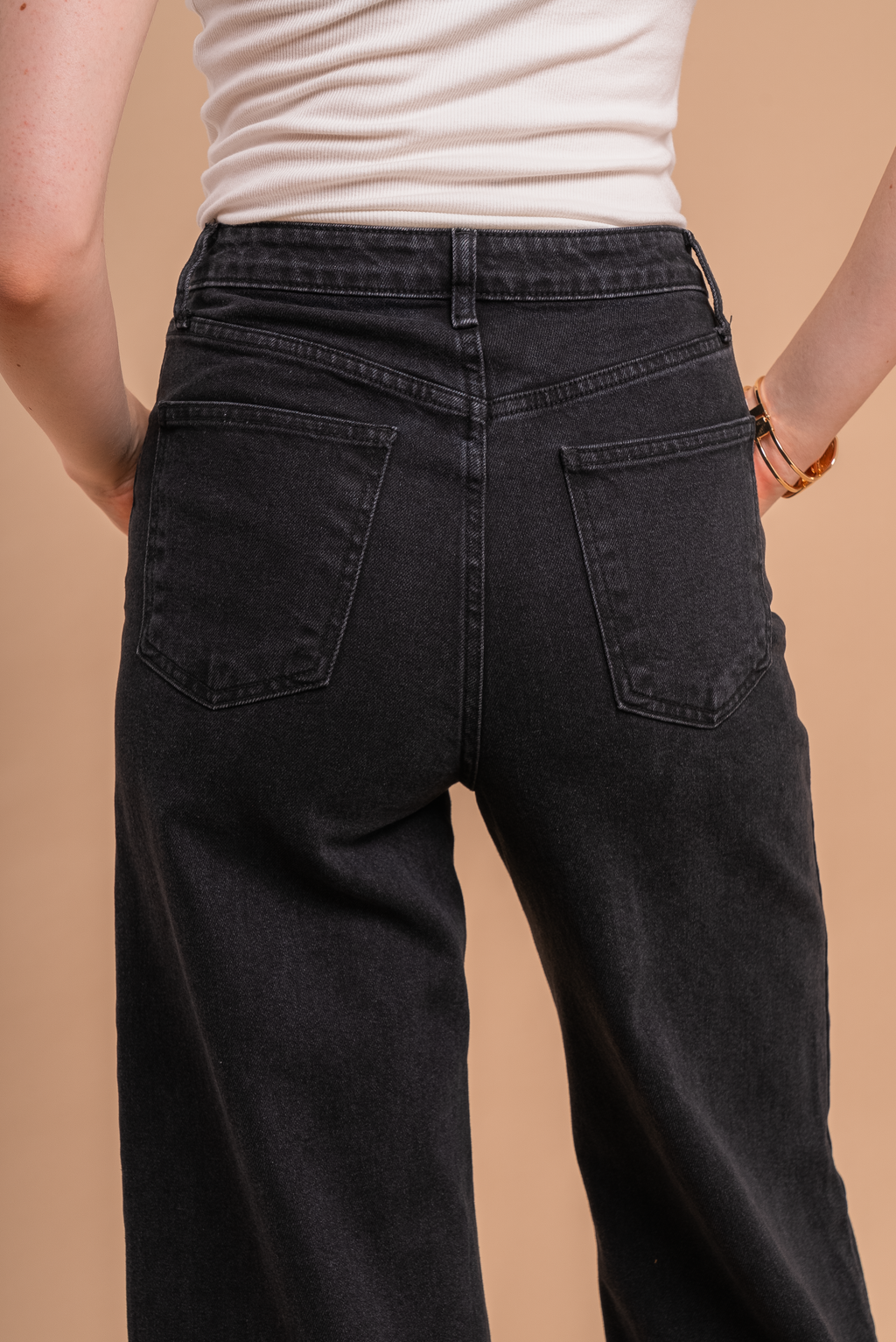 Bonnie Black Wide Leg Jeans