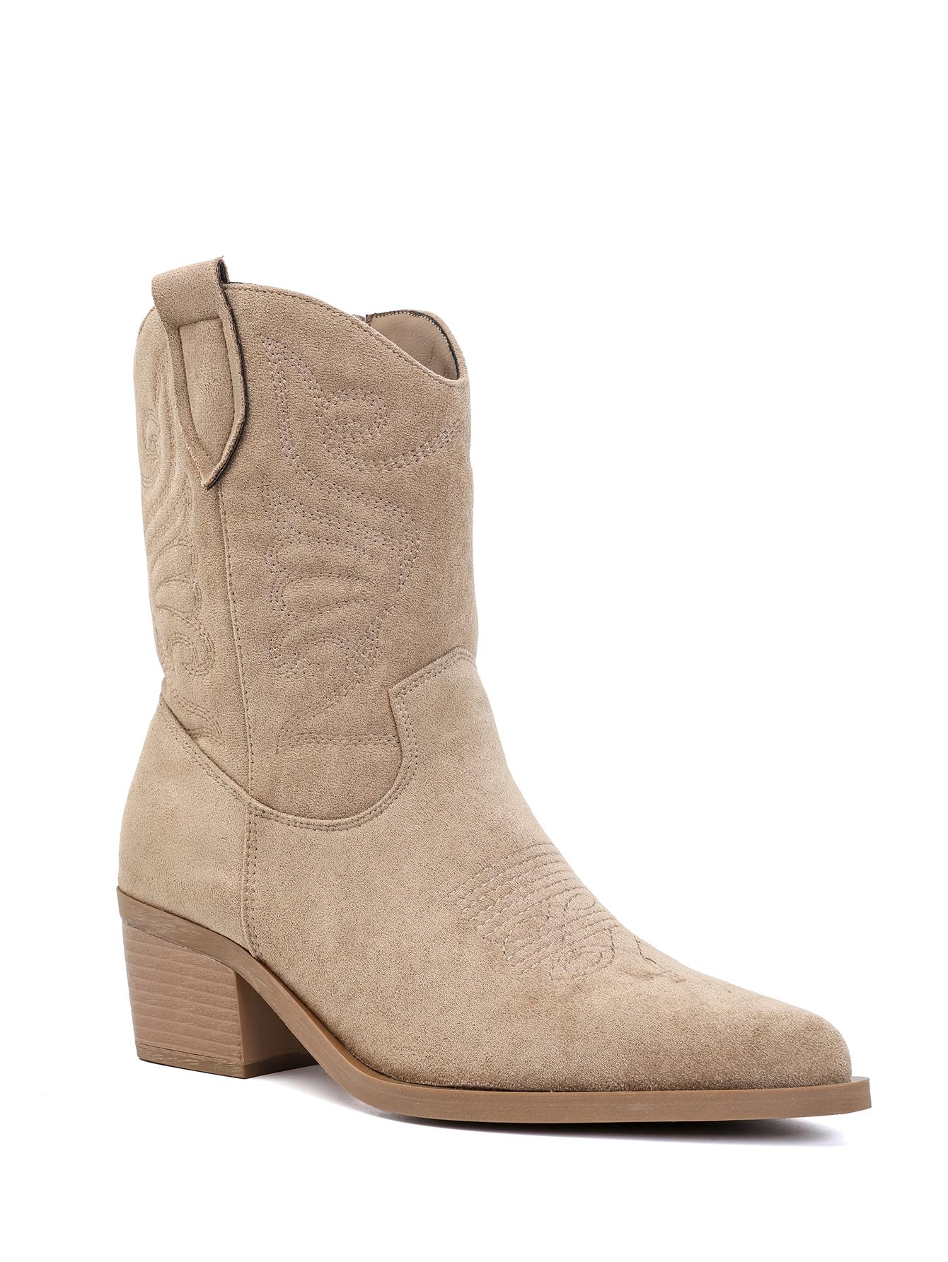 Sadie Western Boot - Khaki