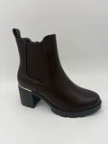 Libby Block Heel Chelsea Boots – Brown