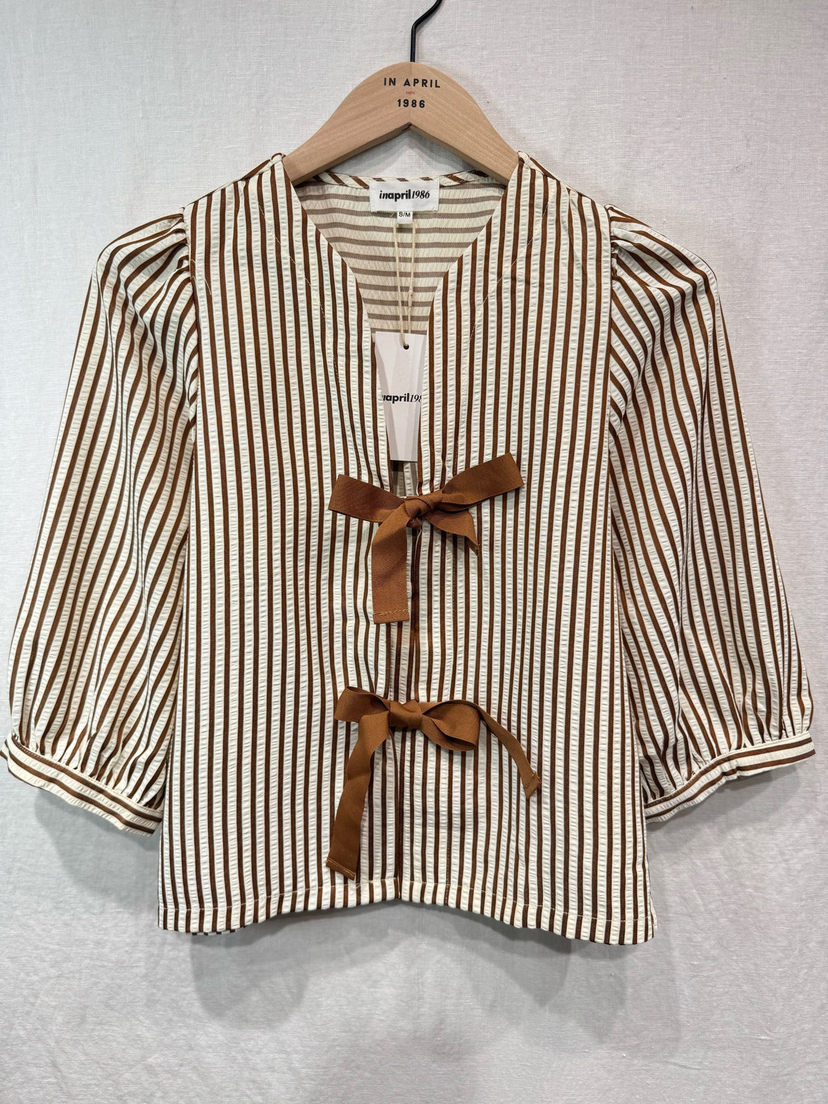 Catriona Striped Bow Blouse