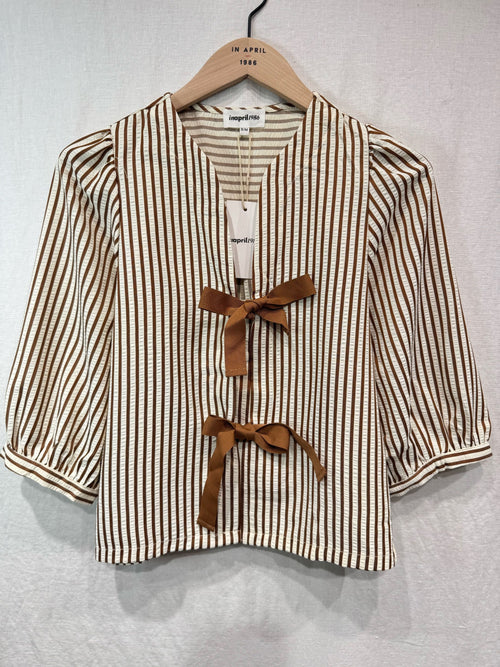 Catriona Striped Bow Blouse