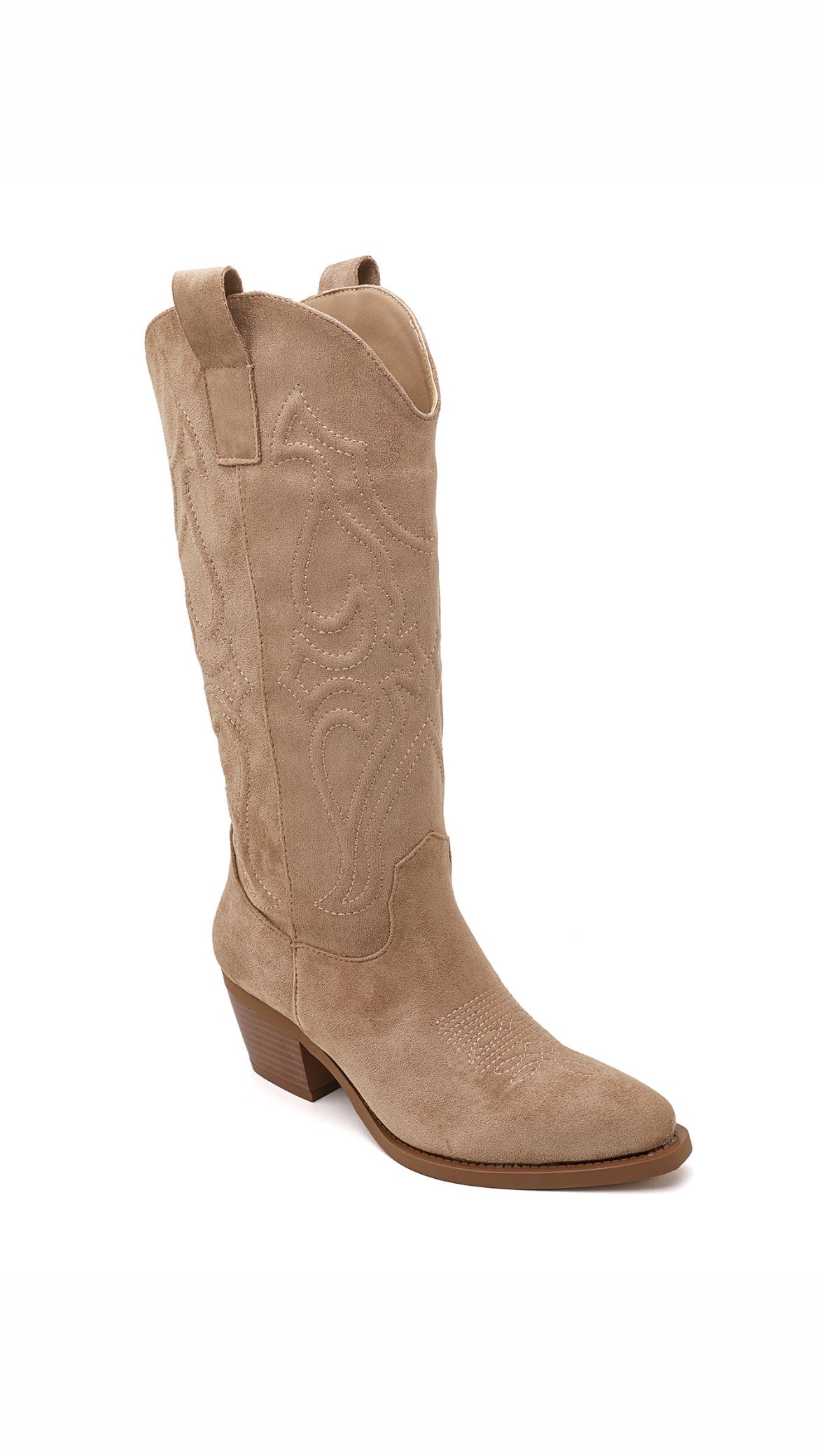 ROSIE COWBOY WESTERN BOOTS - KHAKI