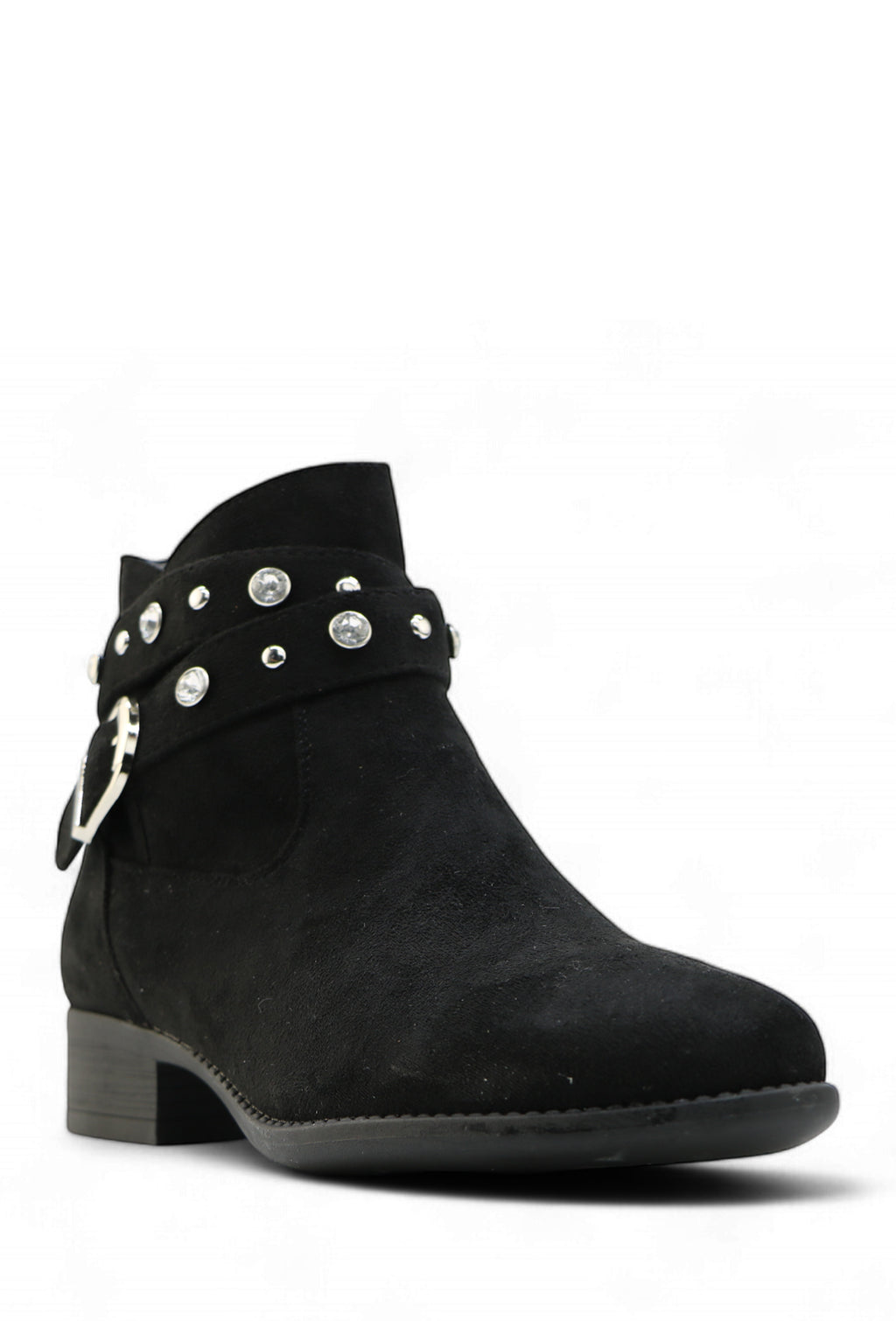 Peggy Black Embellished Ankle Boots