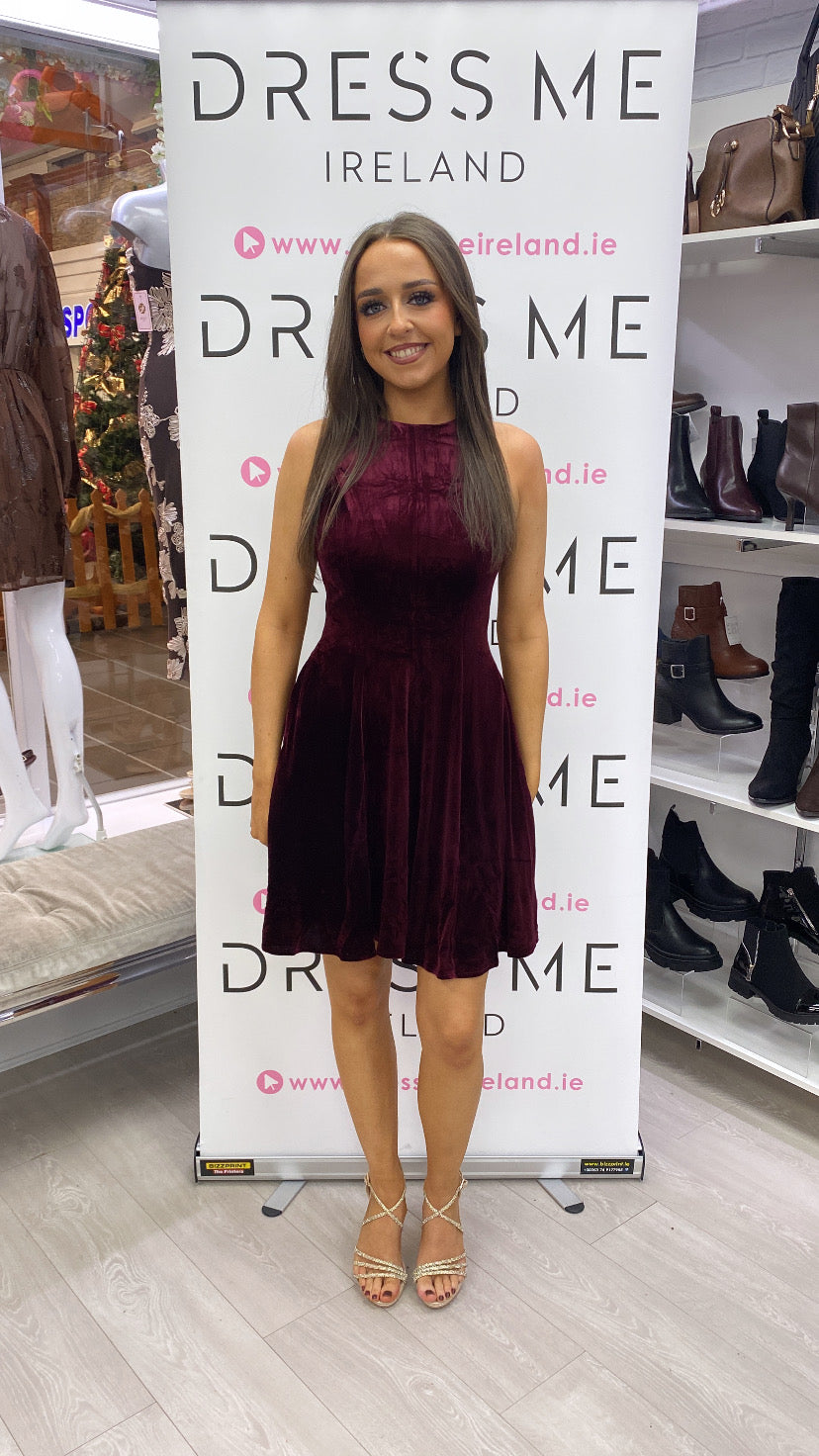 SALLY DRESS - BURGANDY