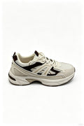 Stacey Beige Women’s Retro Chunky Trainers