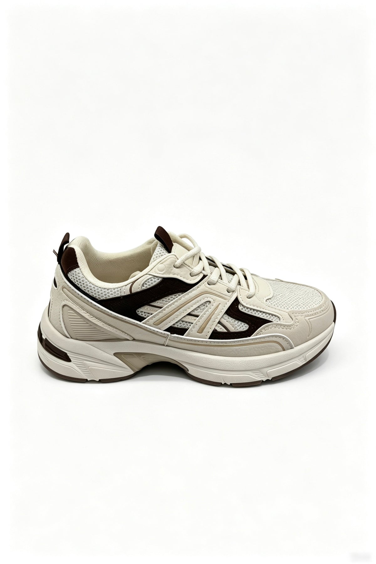 Stacey Beige Women’s Retro Chunky Trainers
