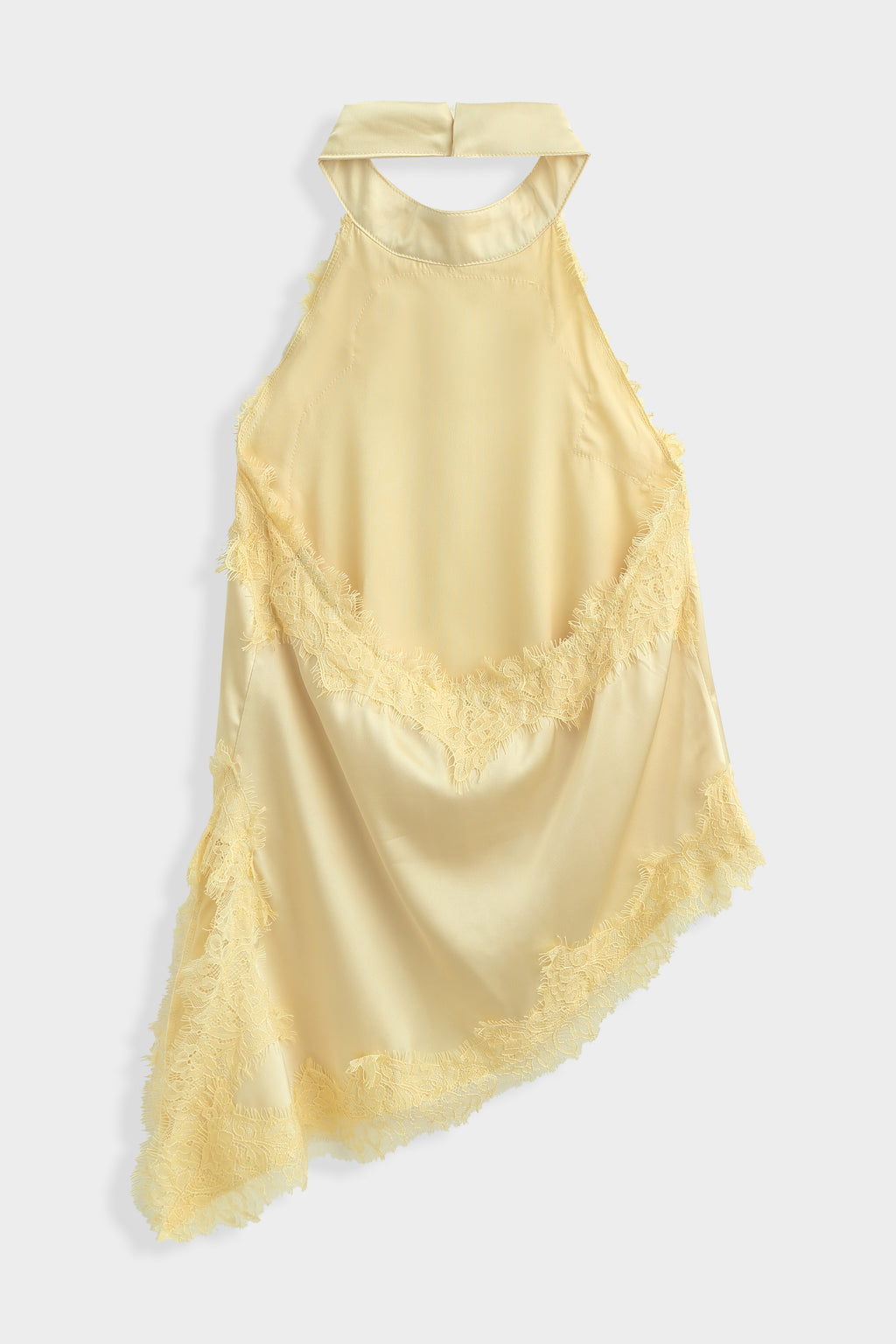 Debbie Vintage Butter Yellow Lace Halter Top