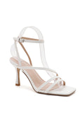 Hope Square-Toe Strappy Heel Sandal- White