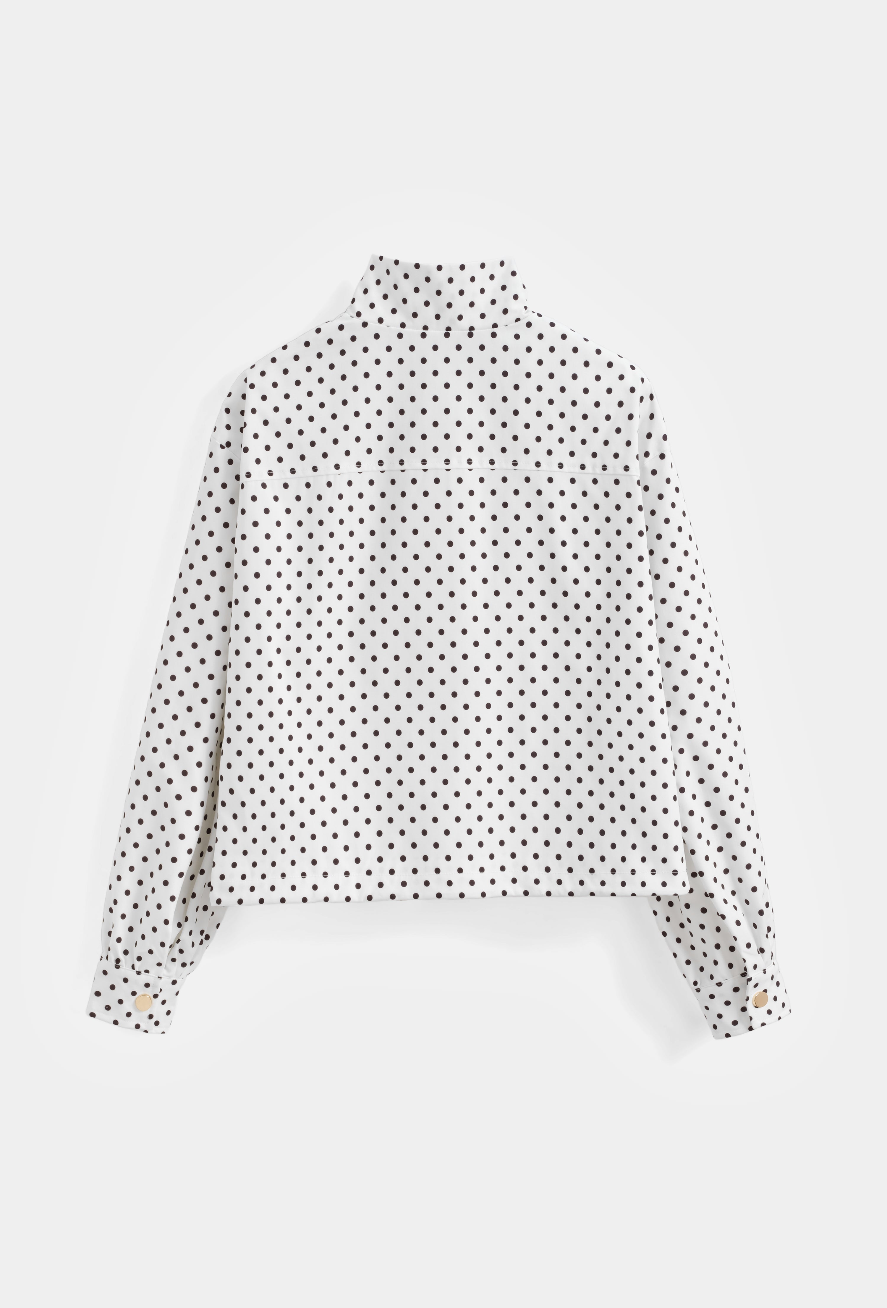 Elara Polka Dot Lightweight Jacket - White