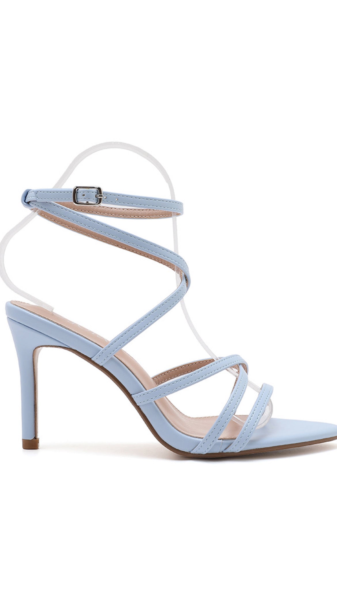 Alara Blue Strappy Heel – Statement Stiletto Sandal