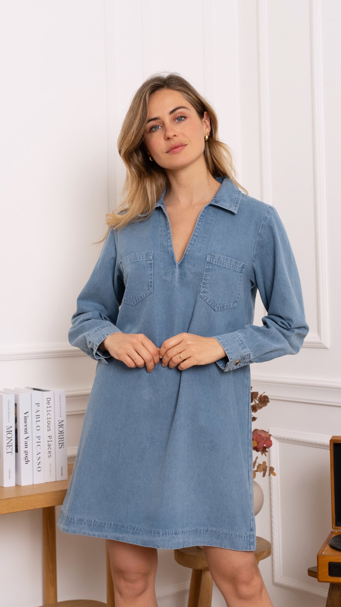 MAURA DRESS - DENIM
