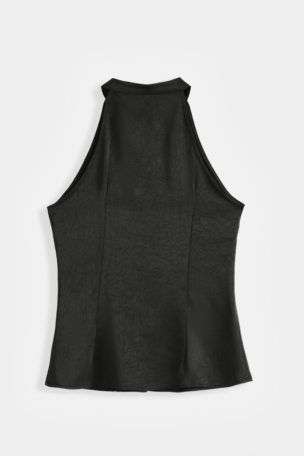 Zoya Faux Leather Halterneck Top - Black