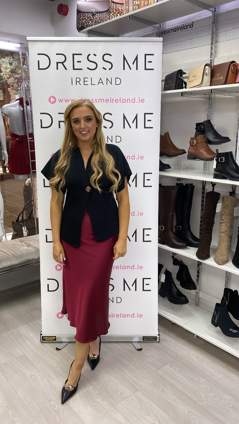 LUANA SKIRT - BURGANDY