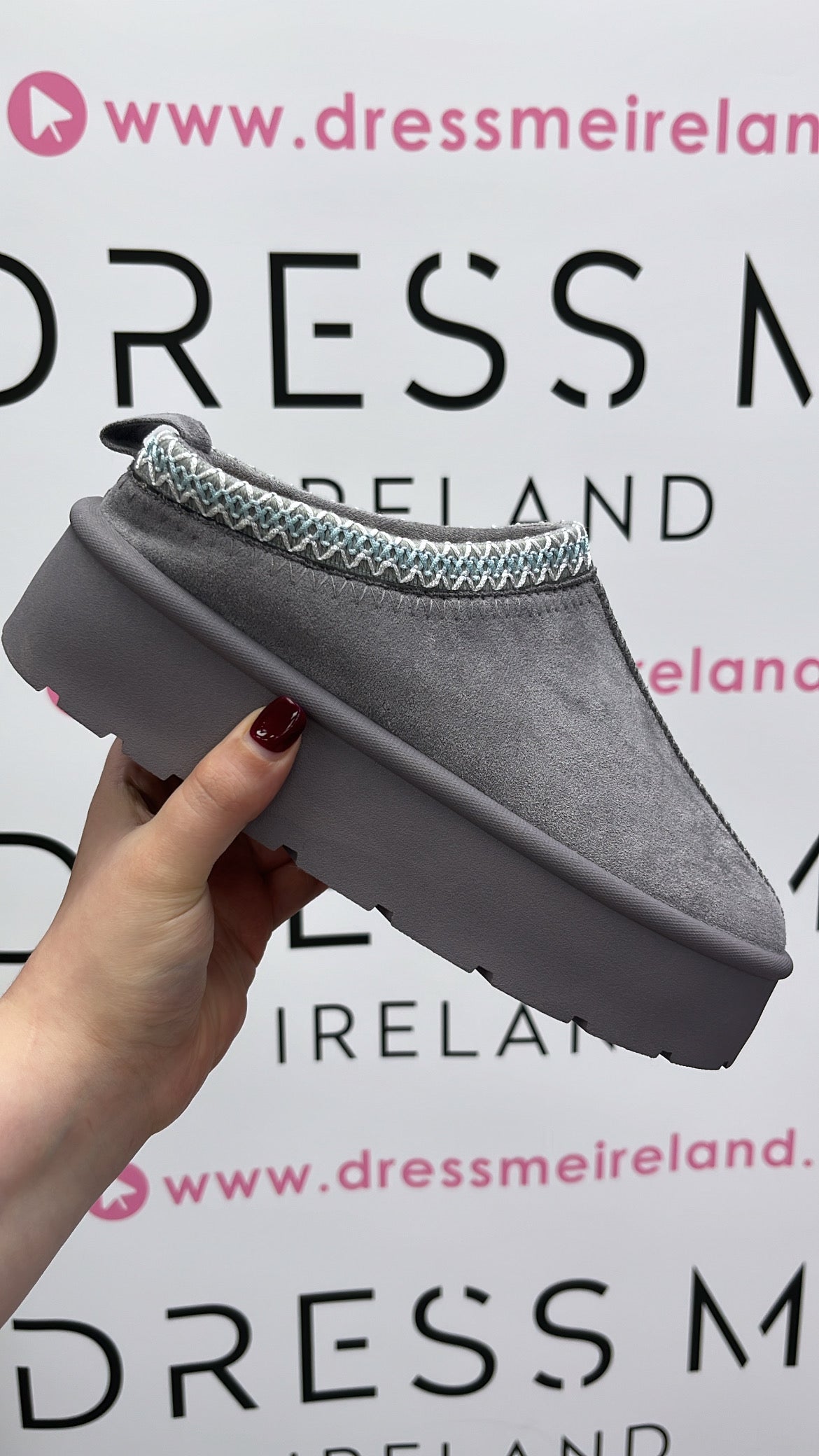 KAYLA - GREY SLIP ON SHOE
