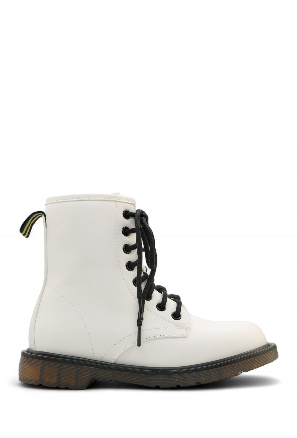 Uma Lace-Up Combat Boots - White