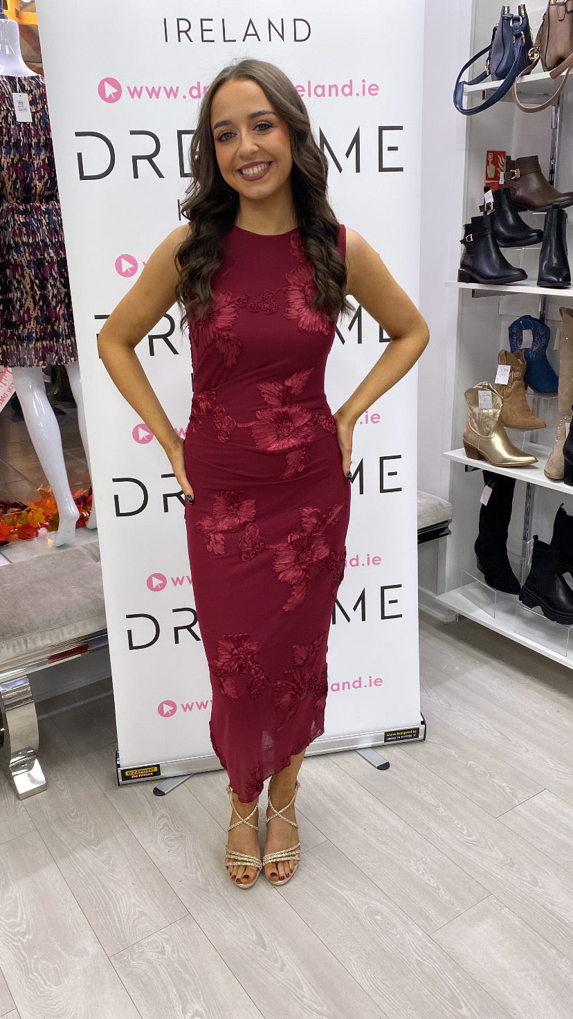 JULIA DRESS - BURGANDY