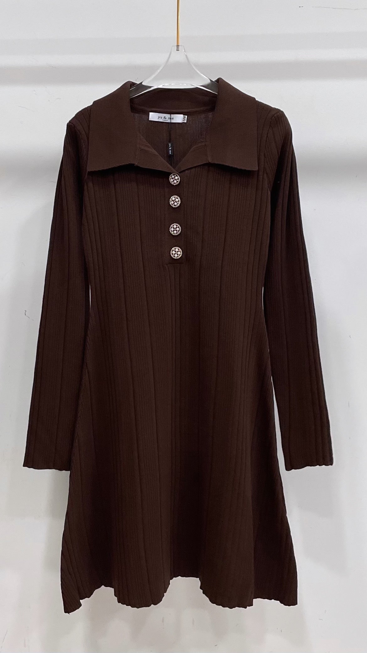 DEBBIE DRESS BROWN
