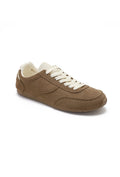 Amy Trainer – Khaki Retro Suede Lace-Up Sneaker