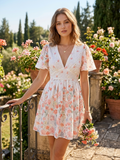 Lucia Dress – Blush Floral Mini Dress