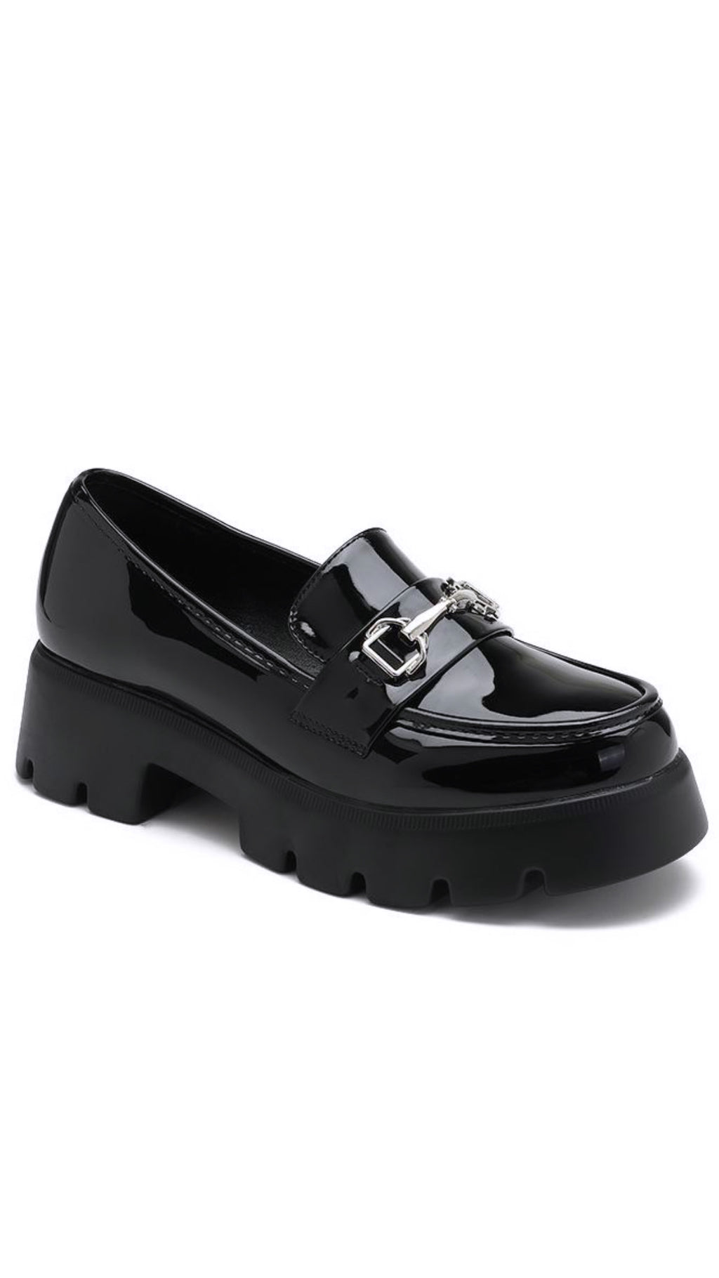 ZARA LOAFER BLACK PU