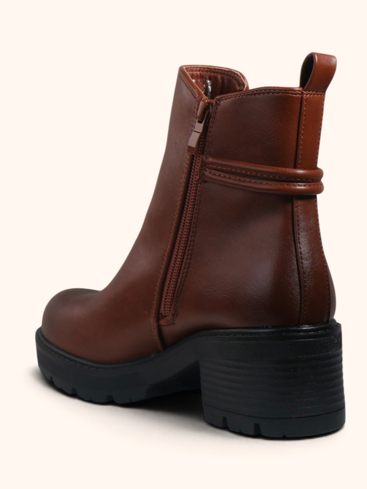 Primrose Buckle Detail Chelsea Ankle Boots - Camel