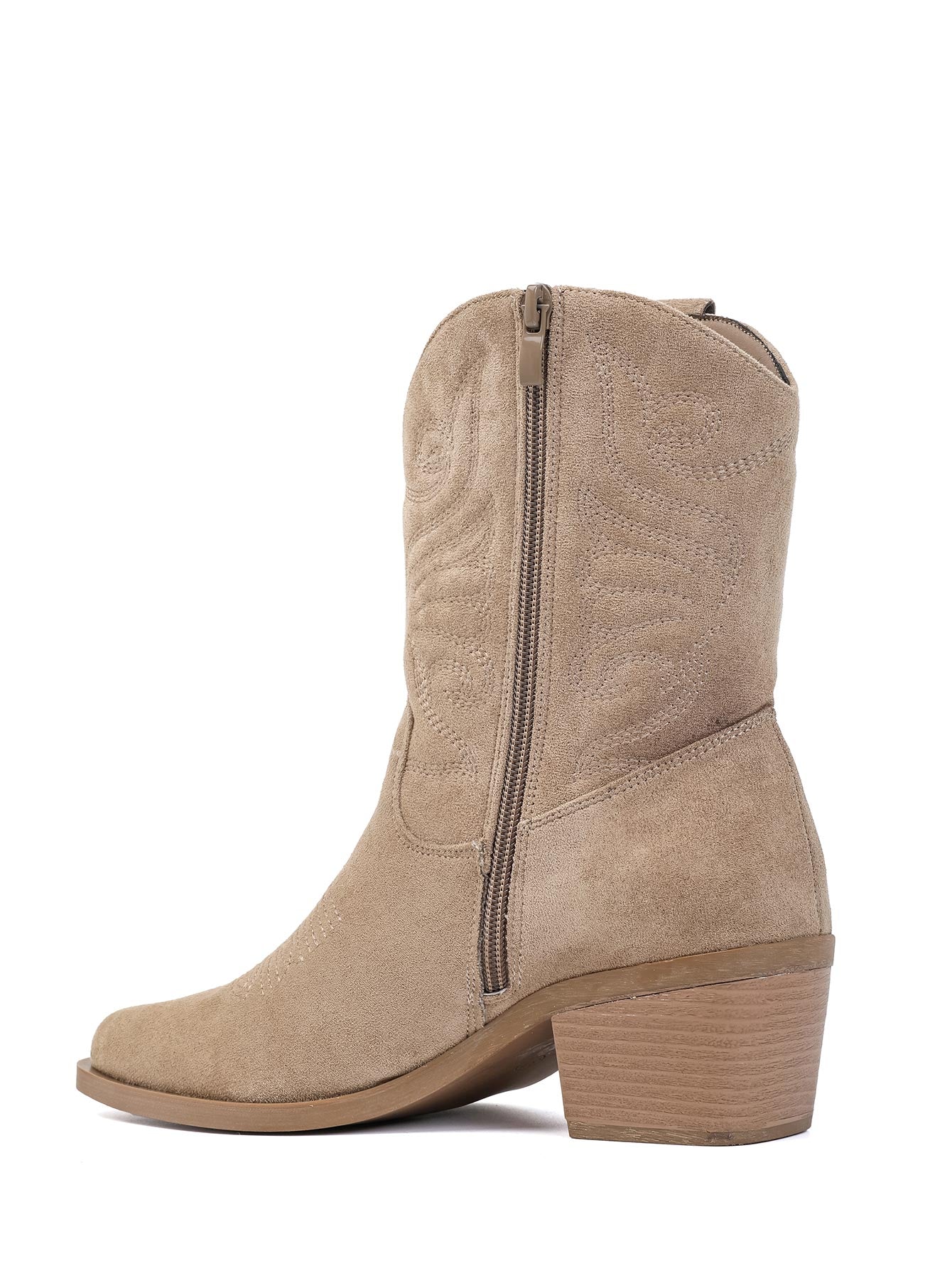 Sadie Western Boot - Khaki