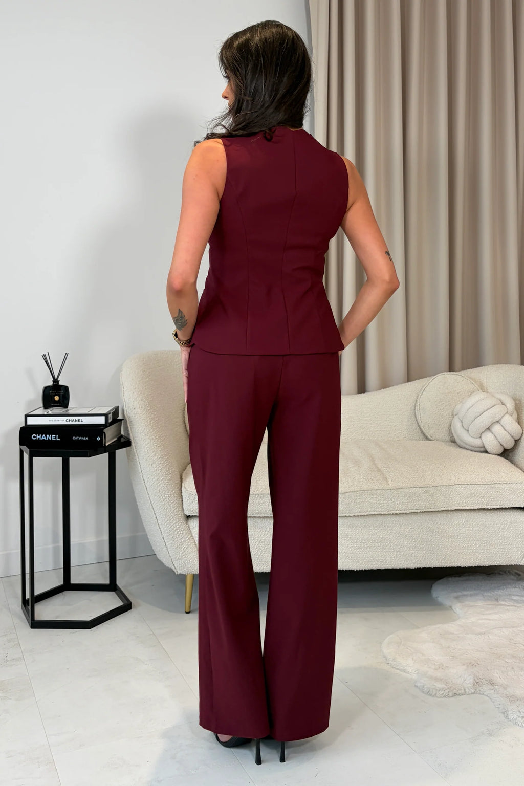 Jo Berry Girl in Mind Pleat Detail Tailored Wide Leg Trousers