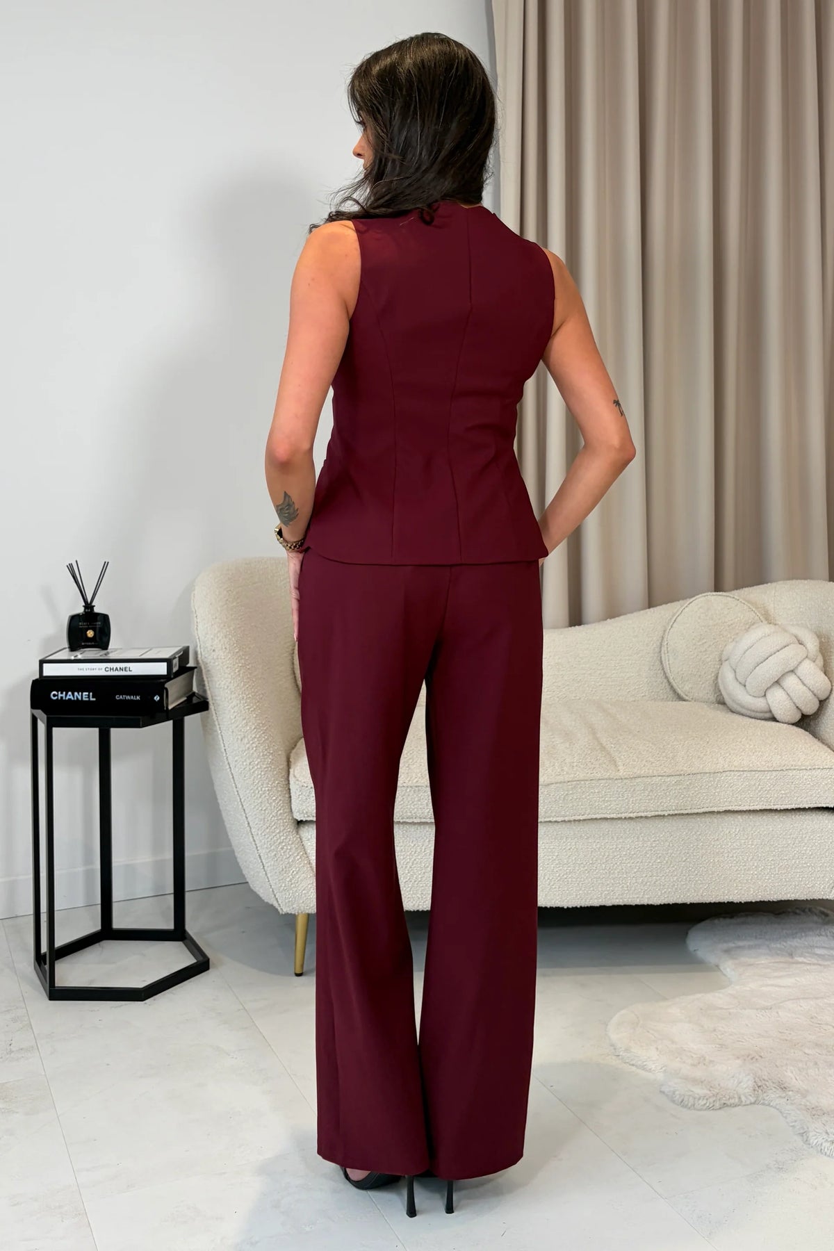 Jo Berry Girl in Mind Pleat Detail Tailored Wide Leg Trousers