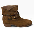 Peggy Camel Embellished Ankle Boots