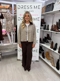Julie Check Jacket – Chocolate Brown