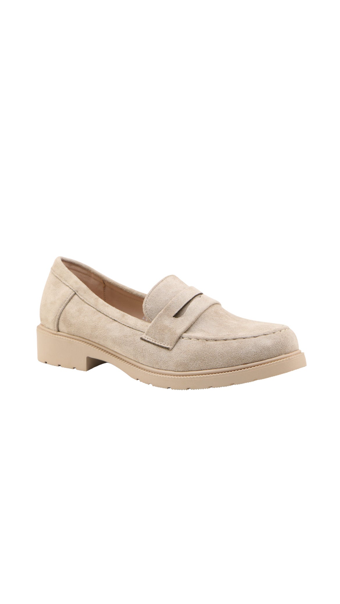 ZOE LOAFER - BEIGE SUEDE