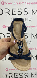 GIA SANDAL - NAVY