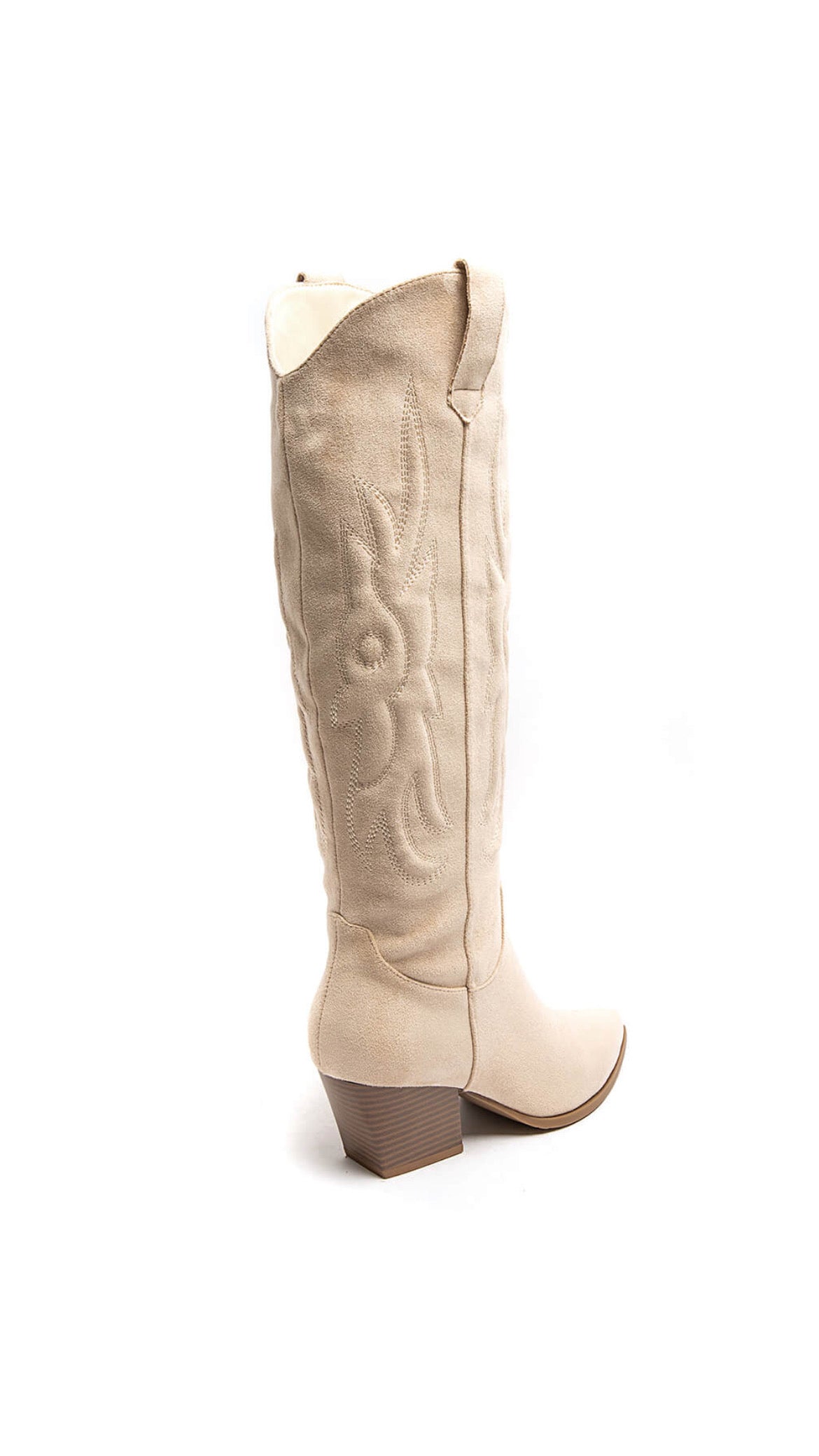 EVE COWBOY WESTERN BOOTS - BEIGE