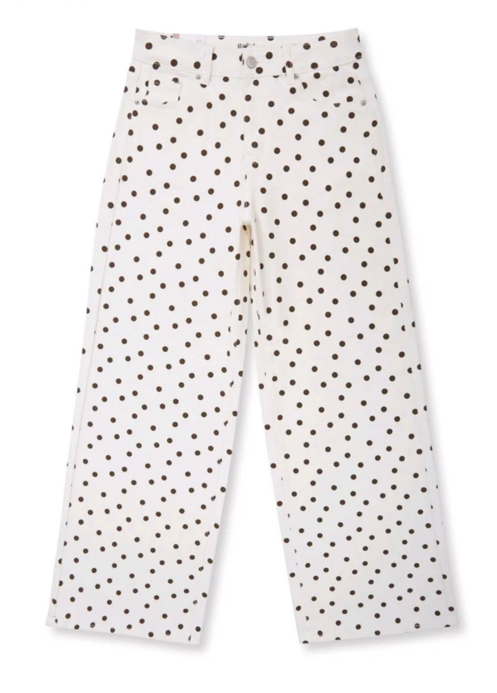 Mary Brown Polka Dot Wide-Leg Jeans