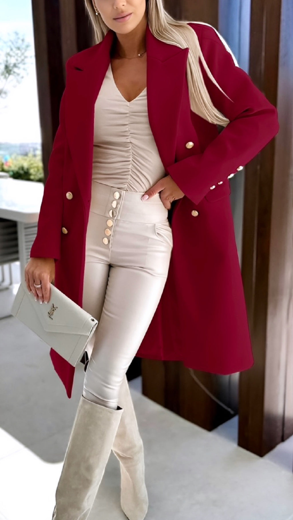 JADE COAT - BURGUNDY