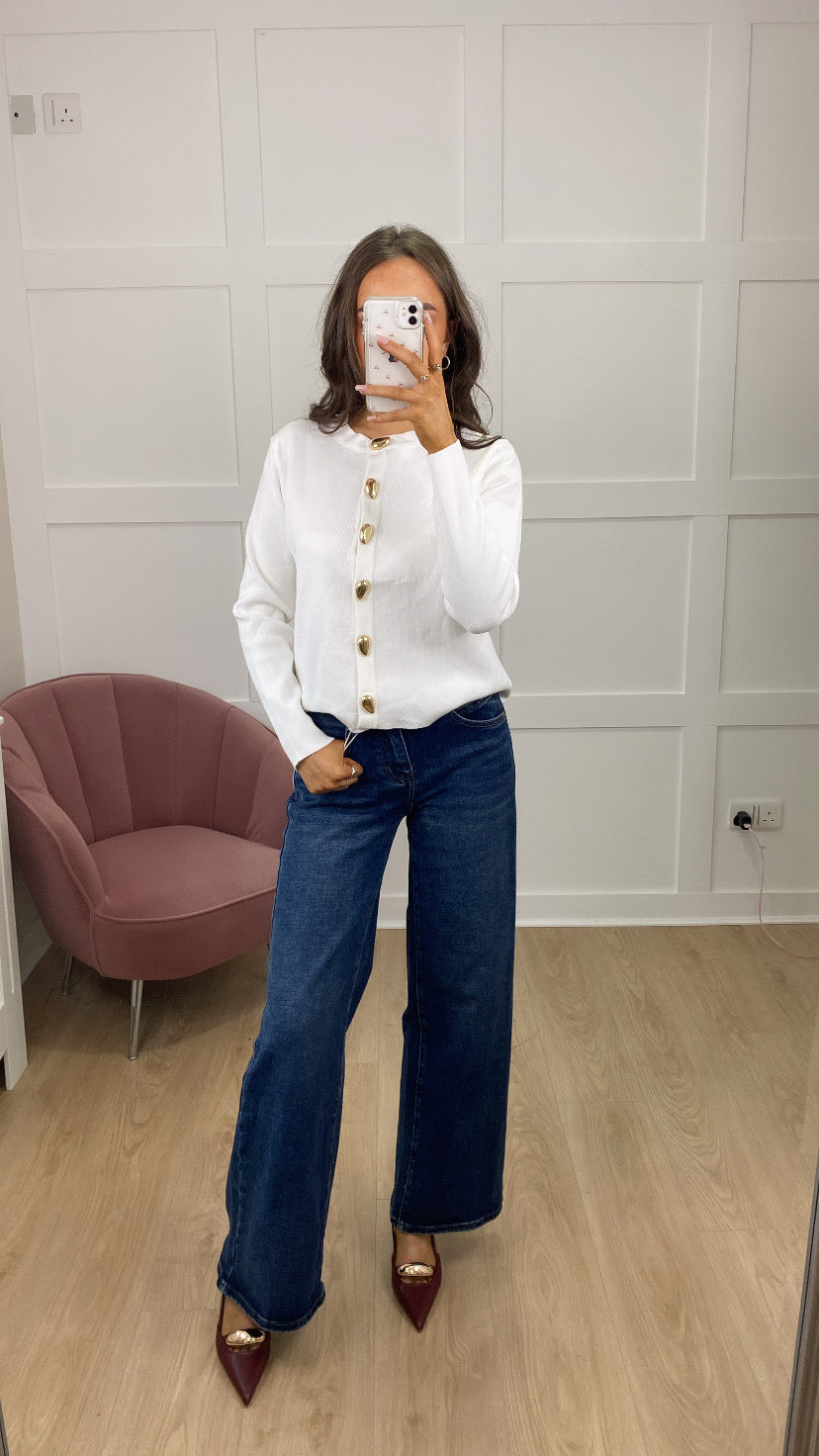 VALERIE WHITE CARDIGAN