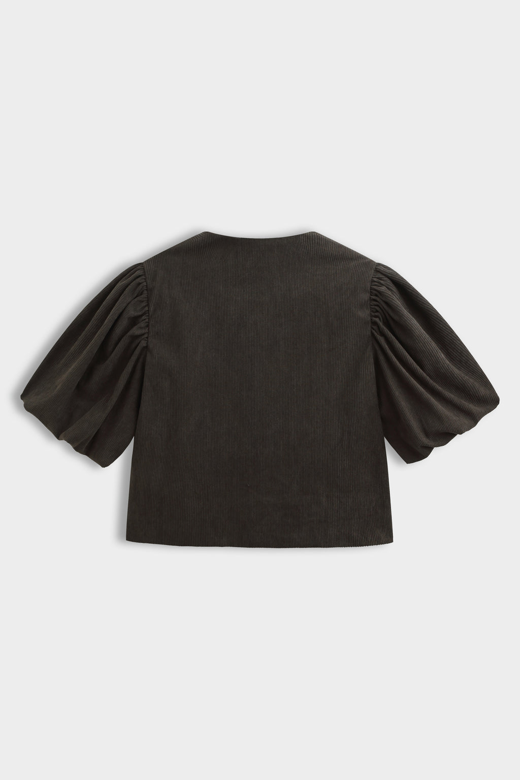 Fiadh Corduroy Puff Sleeve Jacket - Brown