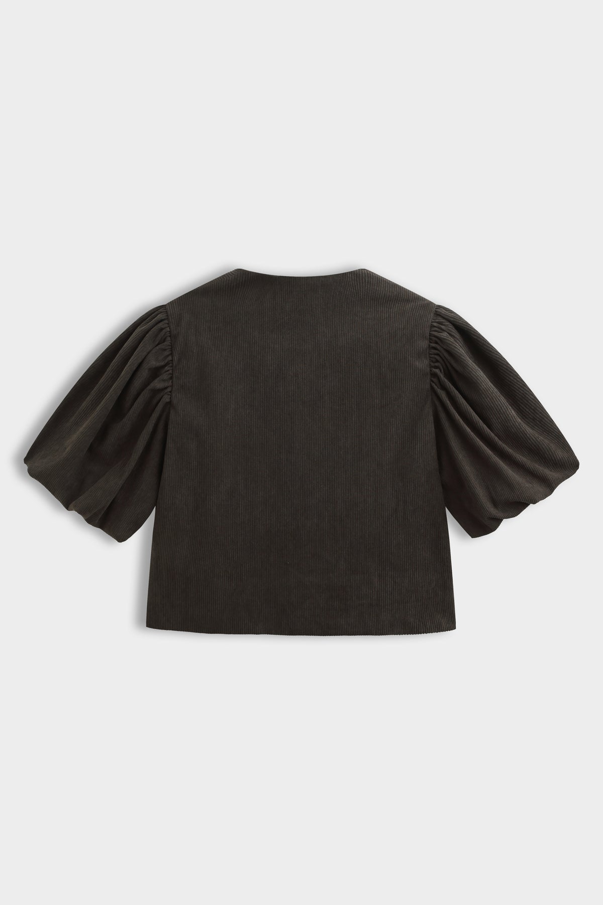 Fiadh Corduroy Puff Sleeve Jacket - Brown