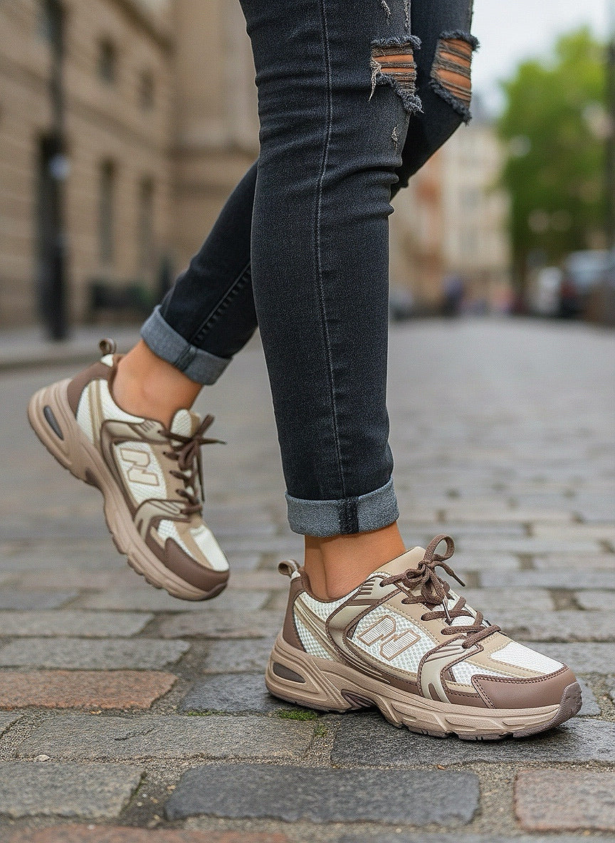 Amber Brown Chunky Trainers