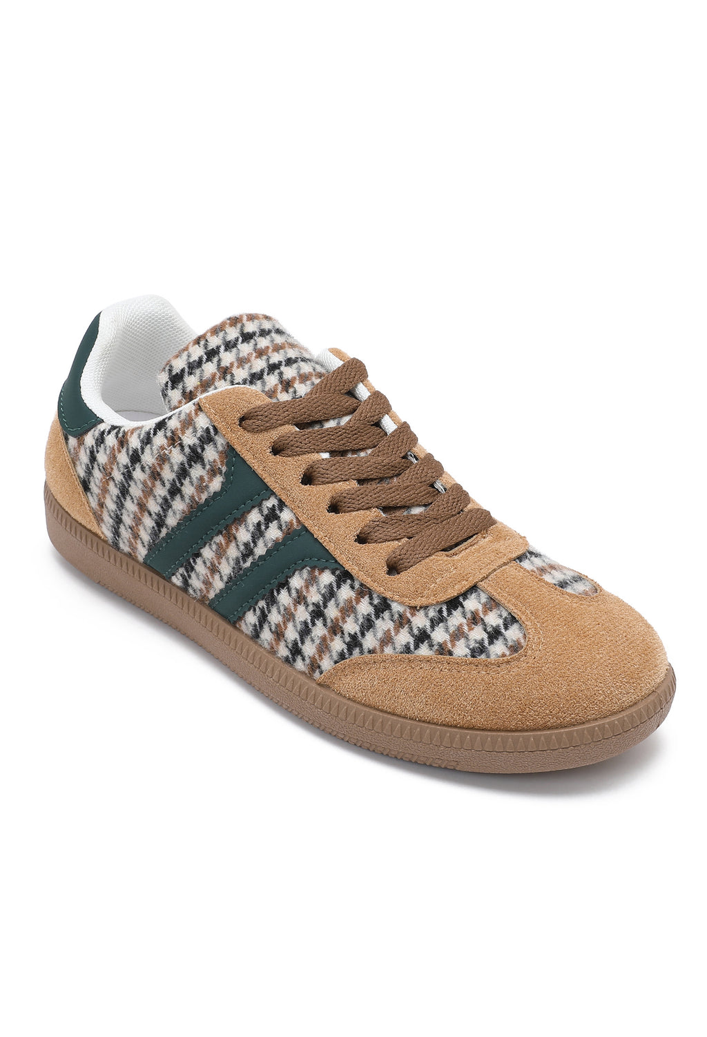 Isabel Check Trainers – Camel