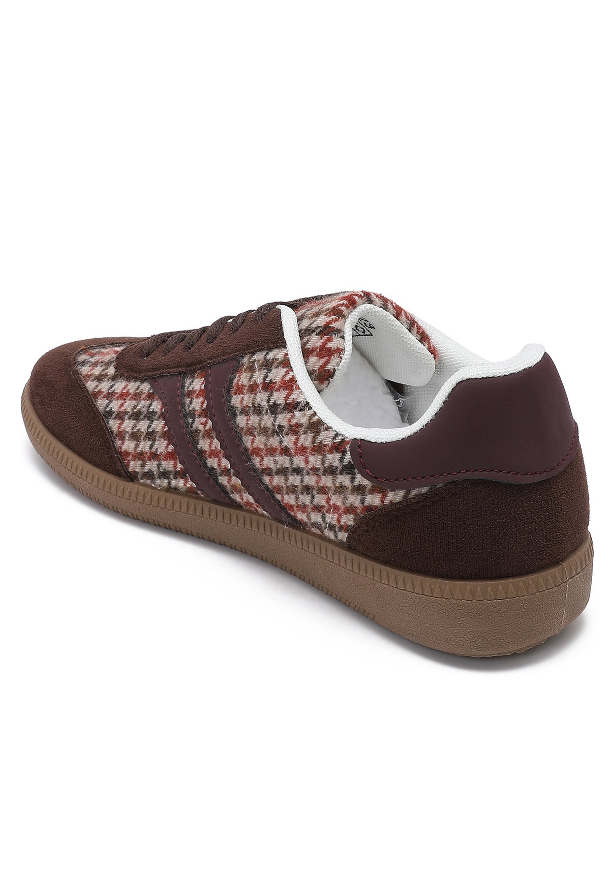 Isabel Check Trainers – Brown
