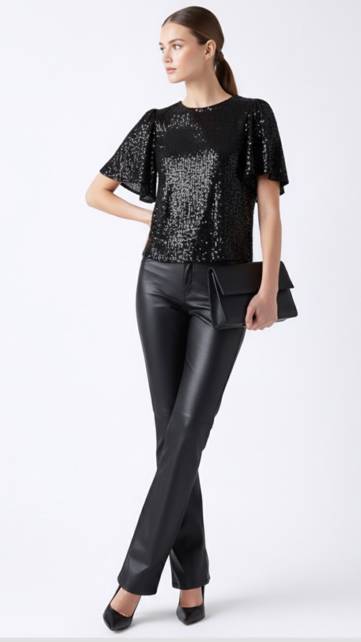 OLIVIA TOP - BLACK