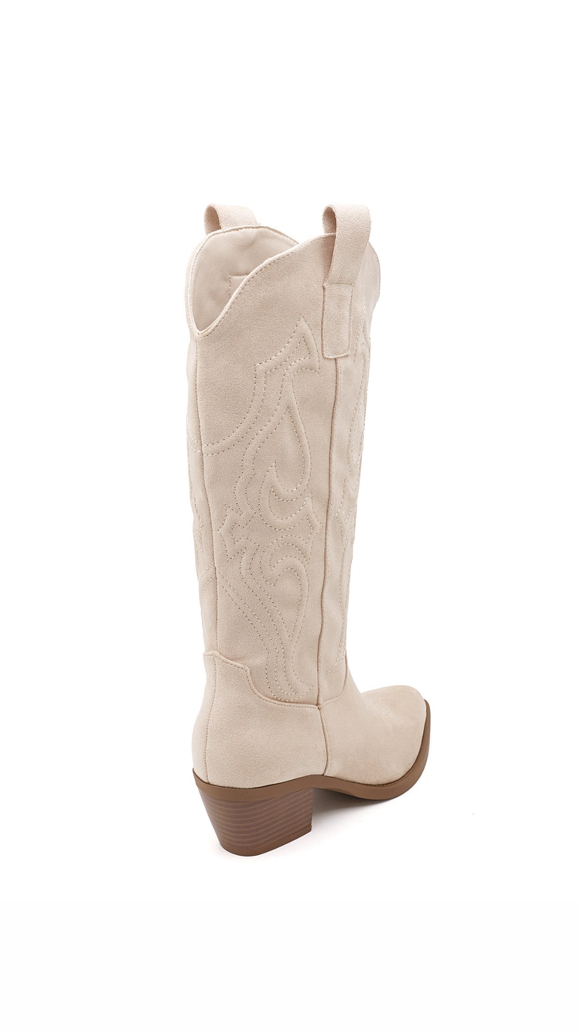 ROSIE COWBOY WESTERN BOOTS - BEIGE